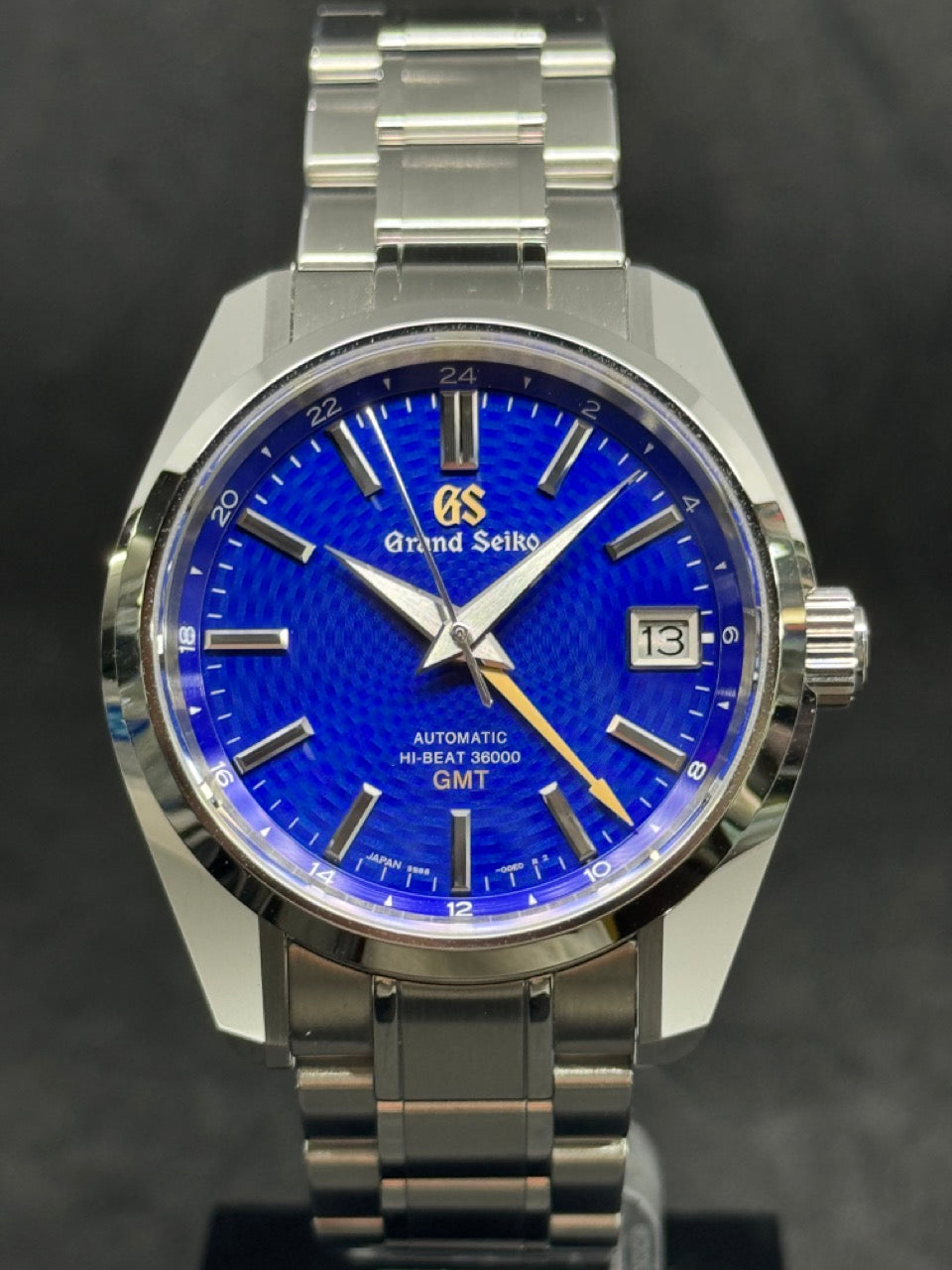 Pre Owned Grand Seiko Heritage Collection 2022 U.S. Limited Edition (500pcs) Hi-Beat 36000 GMT 44GS 'Blue Peacock' SBGJ261 SBGJ261G