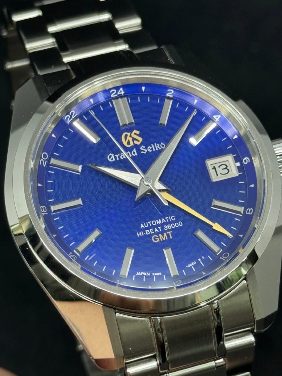 Pre Owned Grand Seiko Heritage Collection 2022 U.S. Limited Edition (500pcs) Hi-Beat 36000 GMT 44GS 'Blue Peacock' SBGJ261 SBGJ261G