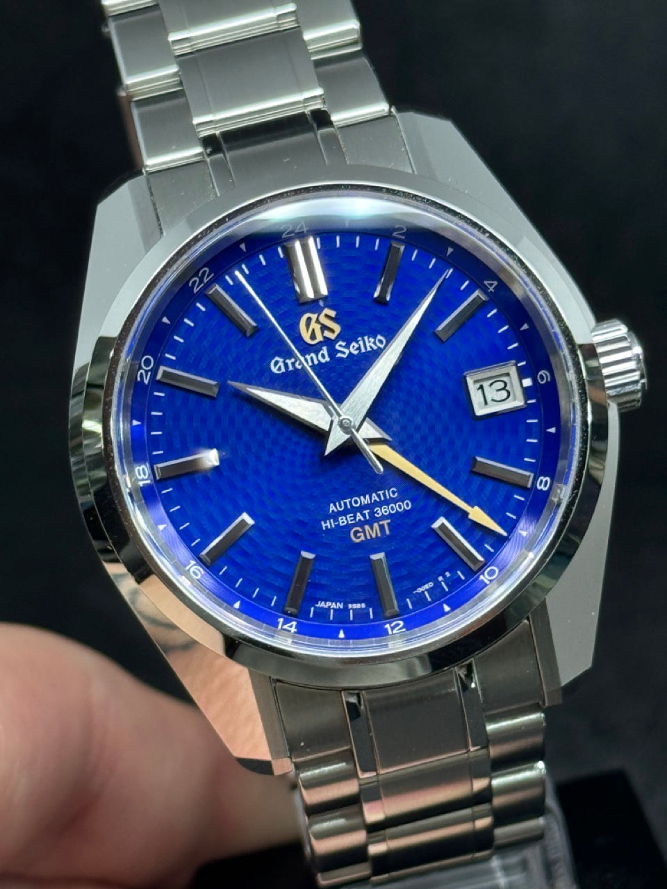 Pre Owned Grand Seiko Heritage Collection 2022 U.S. Limited Edition (500pcs) Hi-Beat 36000 GMT 44GS 'Blue Peacock' SBGJ261 SBGJ261G